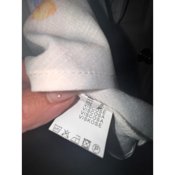 Floral Mini Dress Bishop Sleeve Pearl Button Belted Party Cocktail Dress - Picture 8 of 9